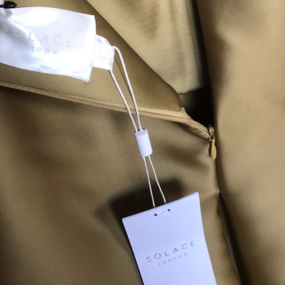 Solace London Lexi Pleated Bonded Satin Mini Dress - Picture 7 of 7